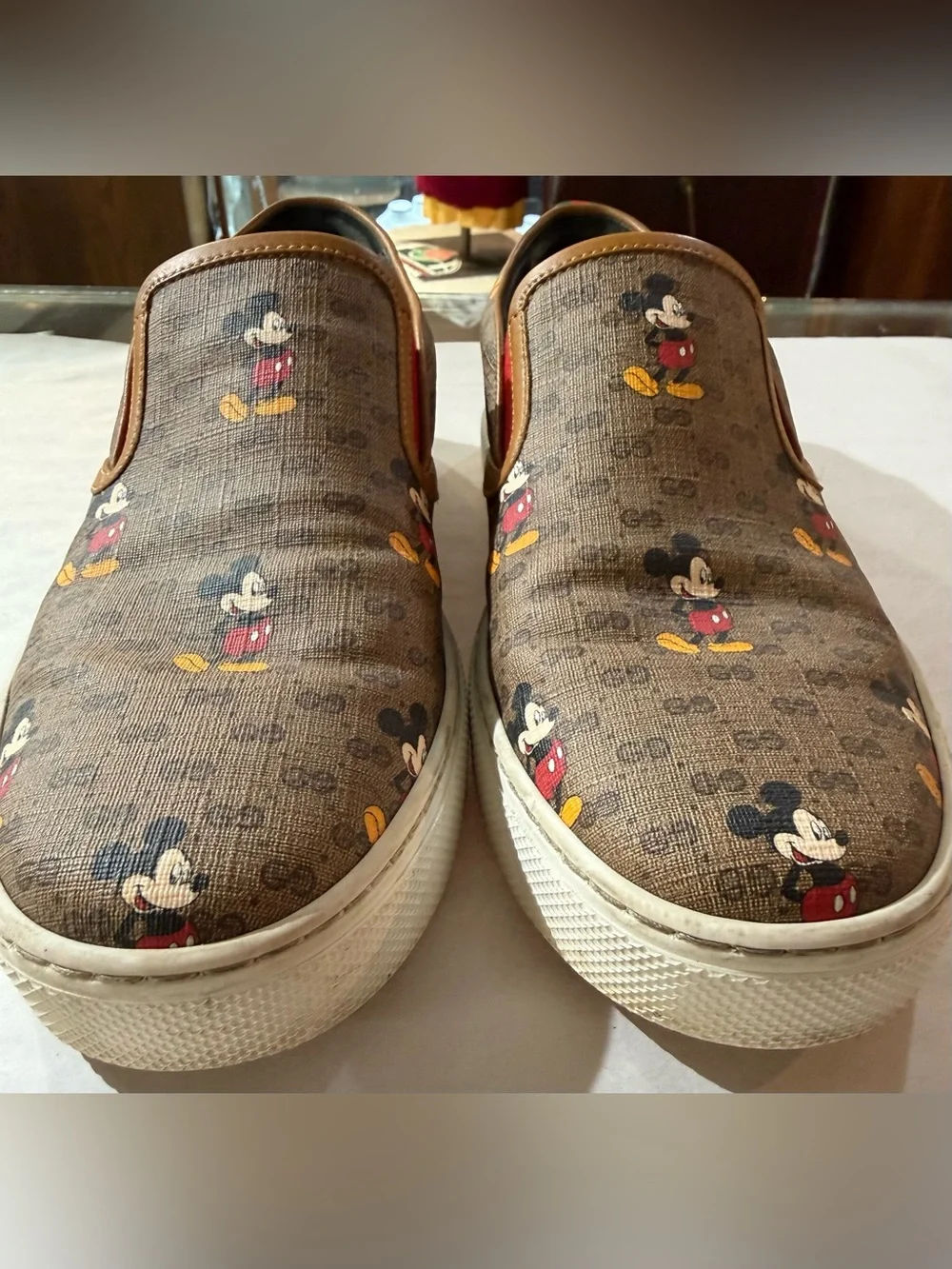 GUCCI X DISNEY Mini GG Men’s Slip On Sneaker Size 8.5